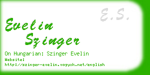 evelin szinger business card